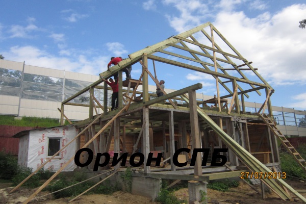 Строительство каркаса двухскатной крыши