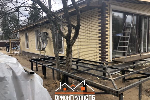 Изготовление террасы к дому при реконструкции